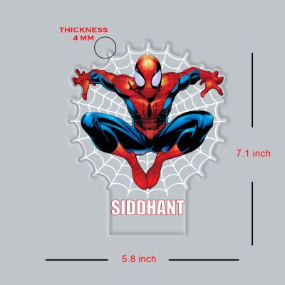 Personalized SpiderMan369 UV Print 7-Color 3D Illusion Night Light – Custom Name Lamp Marvel Superhero Gift for Boys